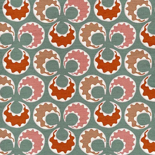 Chintamani Fun - Celadon & Brick