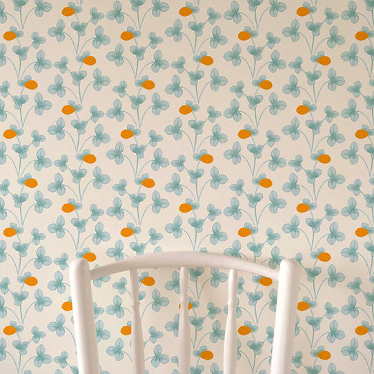 Chintz Constance Wallpaper - Blue & Marigold
