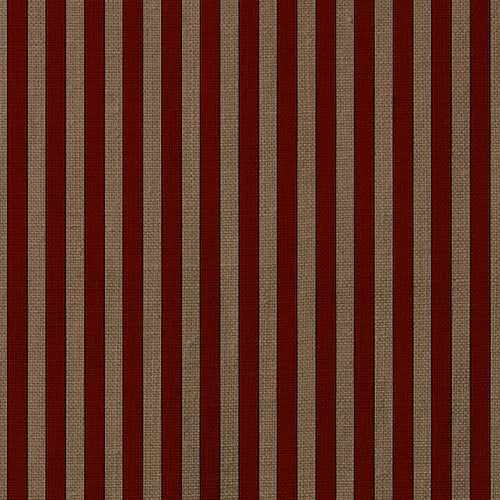 Tuscan Stripes - Mocha & Red