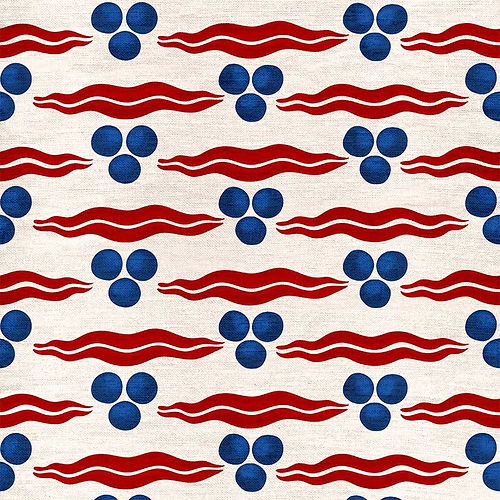 Chintamani - White / Red / Blue