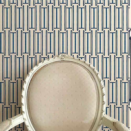 Tangier Wallpaper - White & Blue