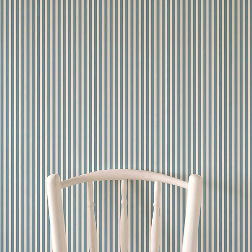 Tuscan Stripes Wallpaper - Light Blue