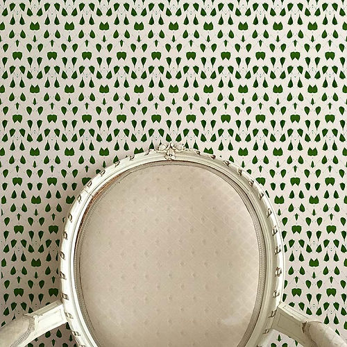 Porcelain Wings Wallpaper - Green