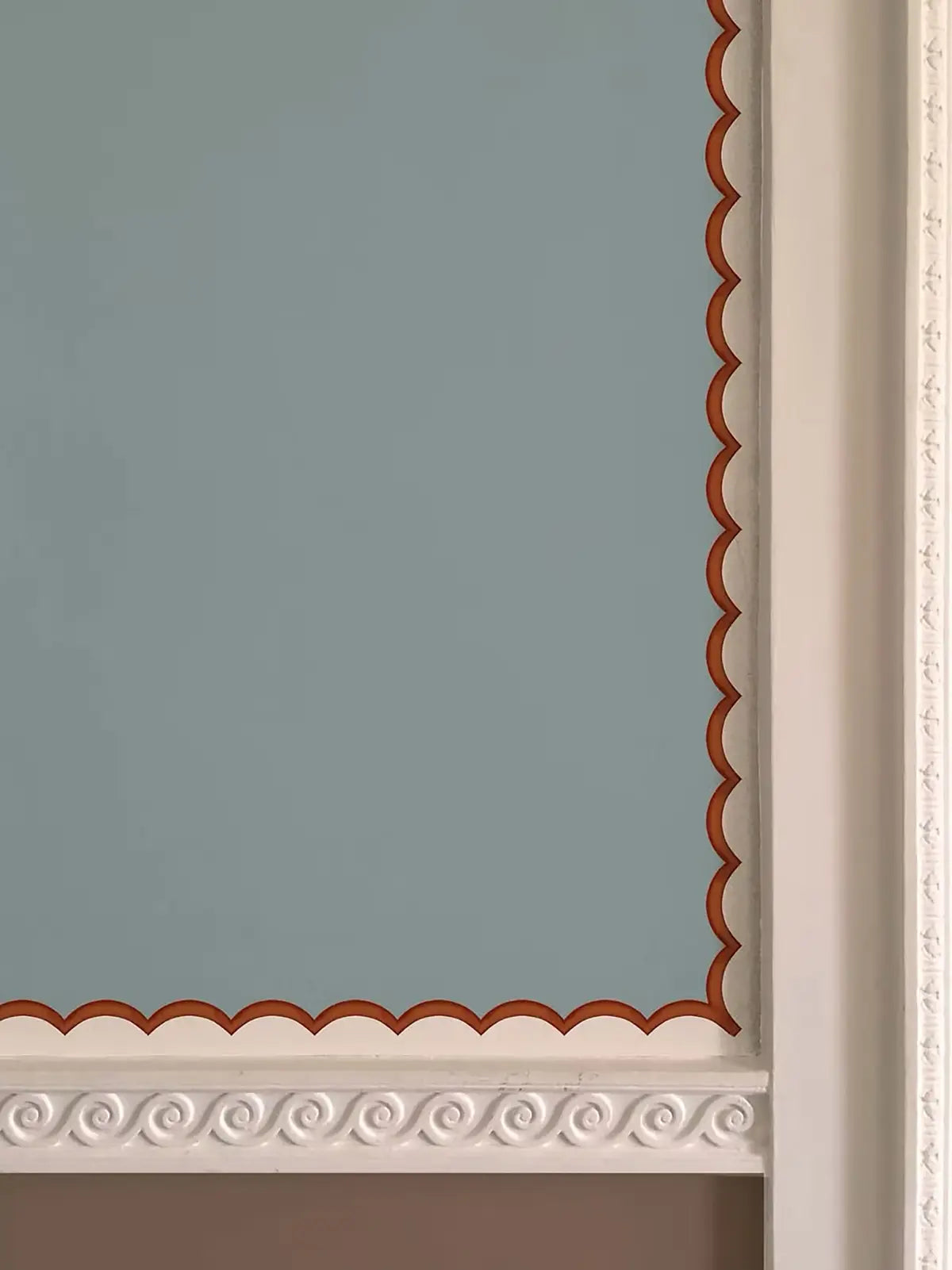 Scalloped Wallpaper Border - Brown