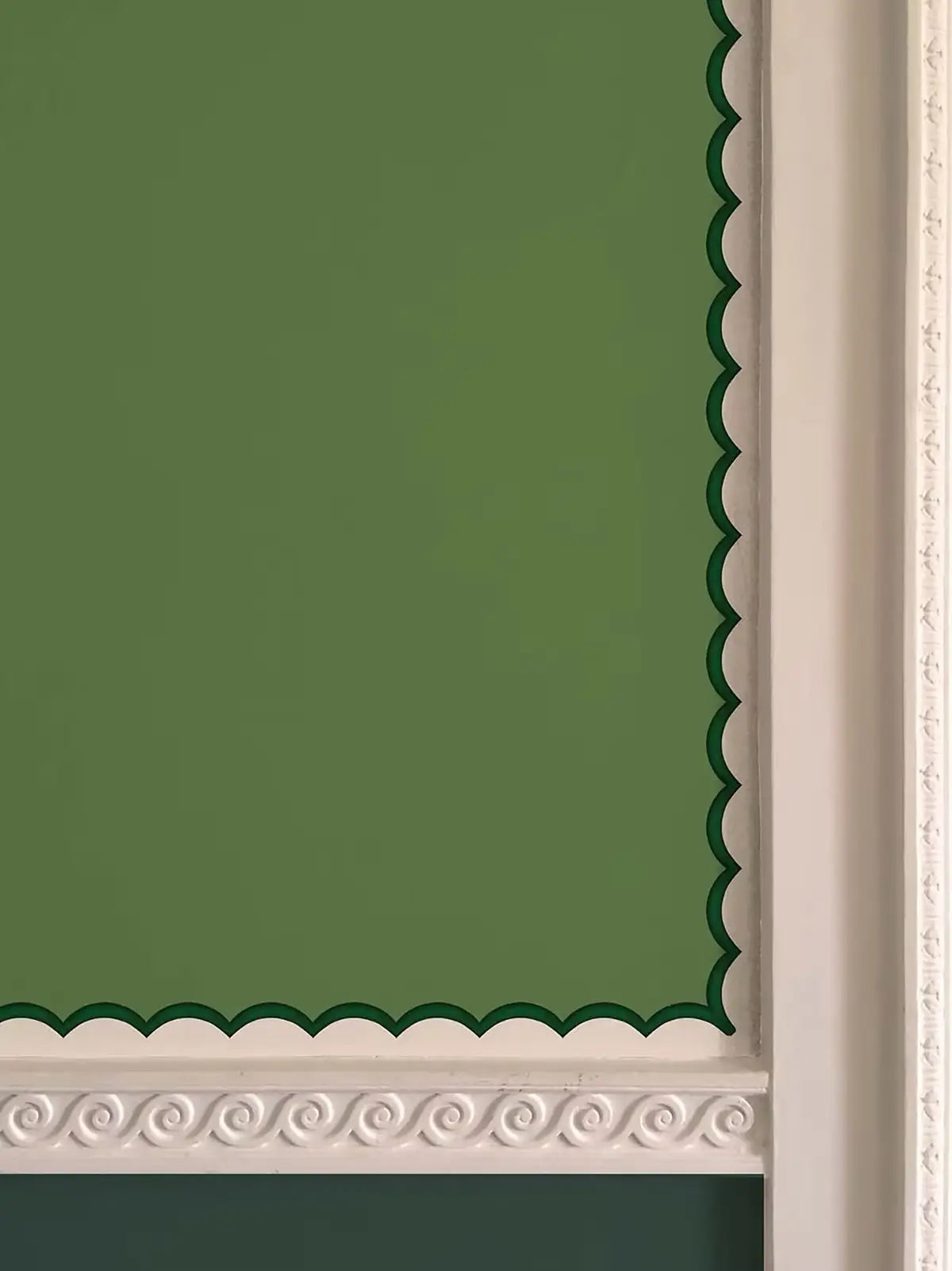 Scalloped Wallpaper Border - Emerald