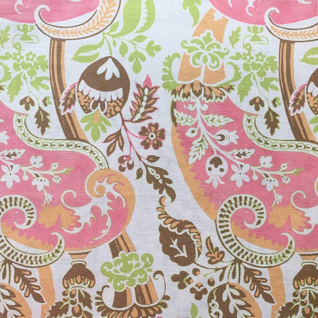 Spitalfields - Pink Green Brown on Oyster White