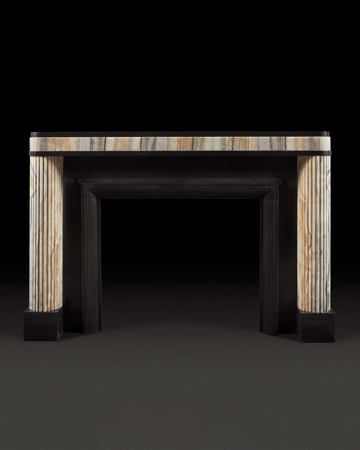 Astor Chimneypiece - Black Marble and Onyx