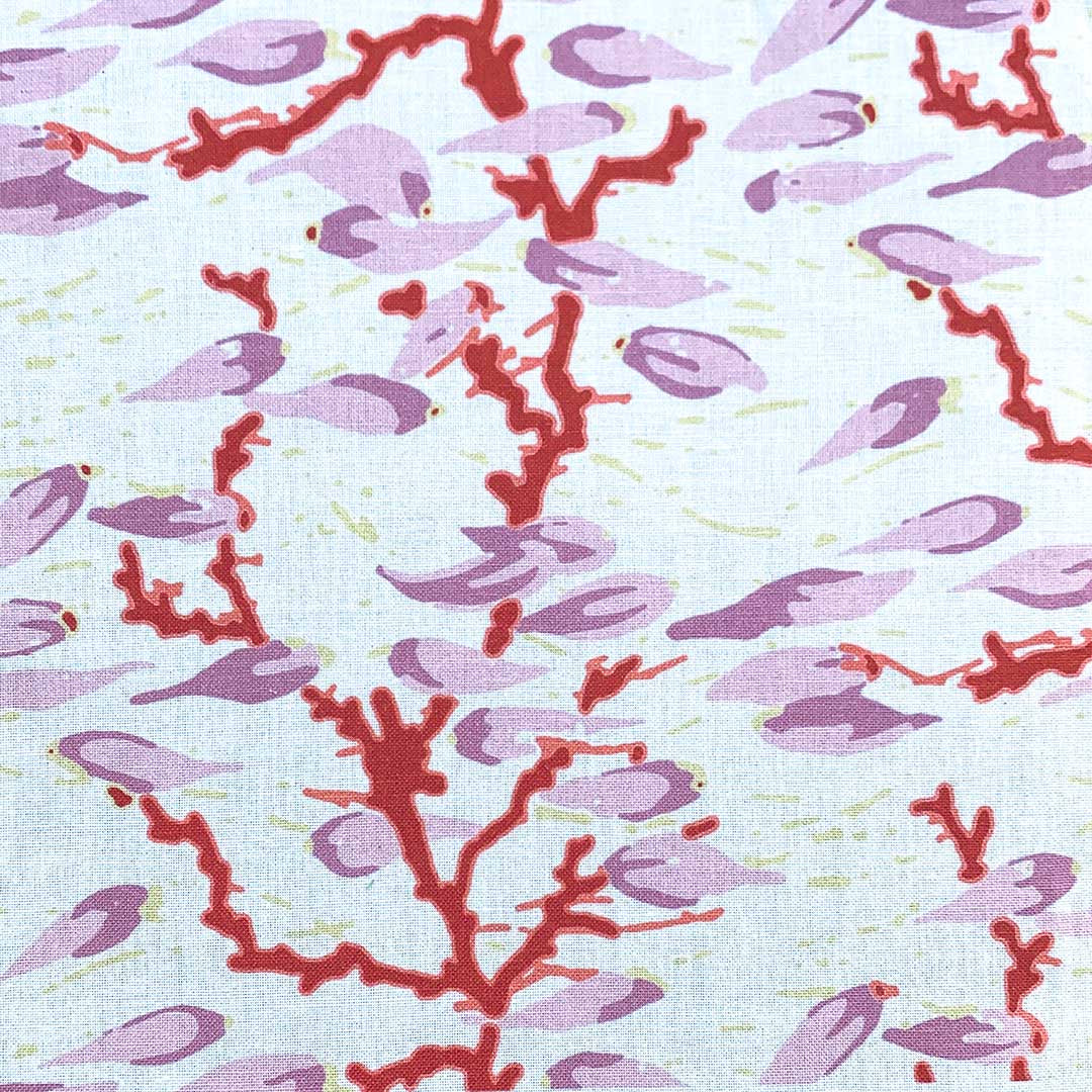 Miyako - Corals & Pinks on Oyster White