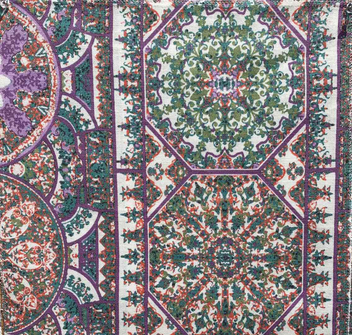 Racinet - Purple Orange Green on Oyster White