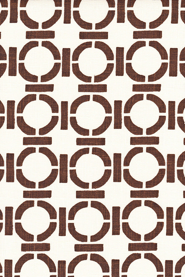 Chester - Chocolate on Ecru Linen