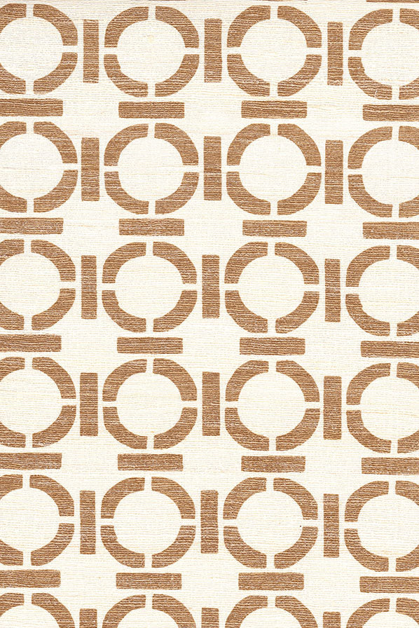 Chester - Beige on Off-White Silk