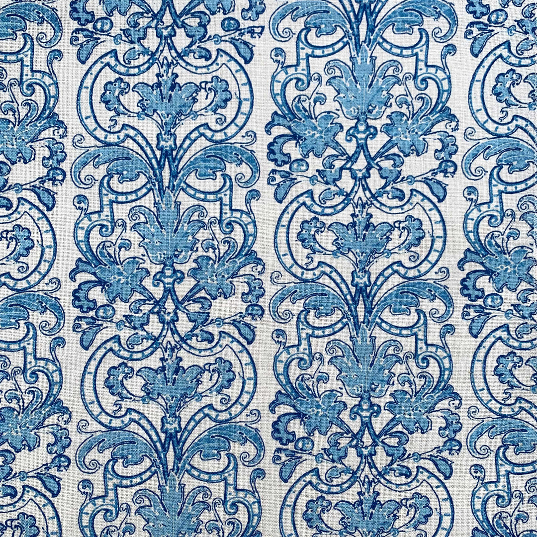 Ricamo Mini - Blue on Natural Linen