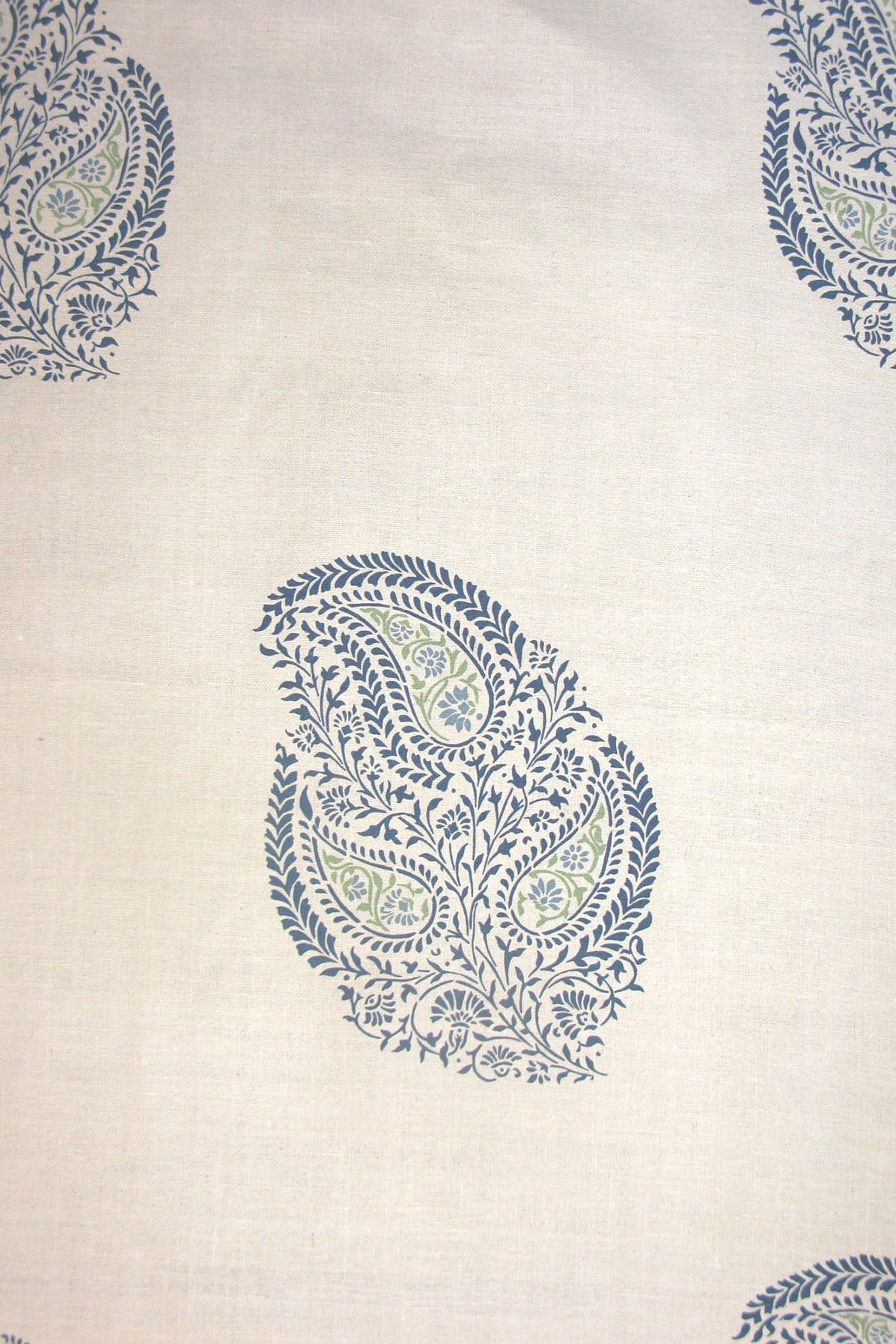 Dasara - Marine Blue Multi on White Silk