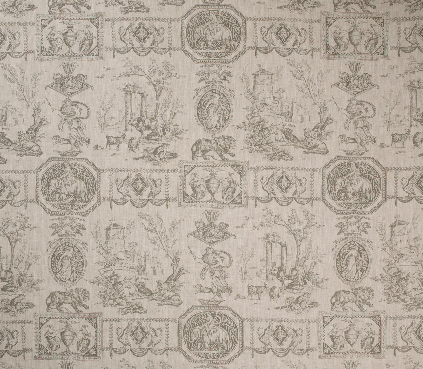 Empire - Taupe on Natural Linen