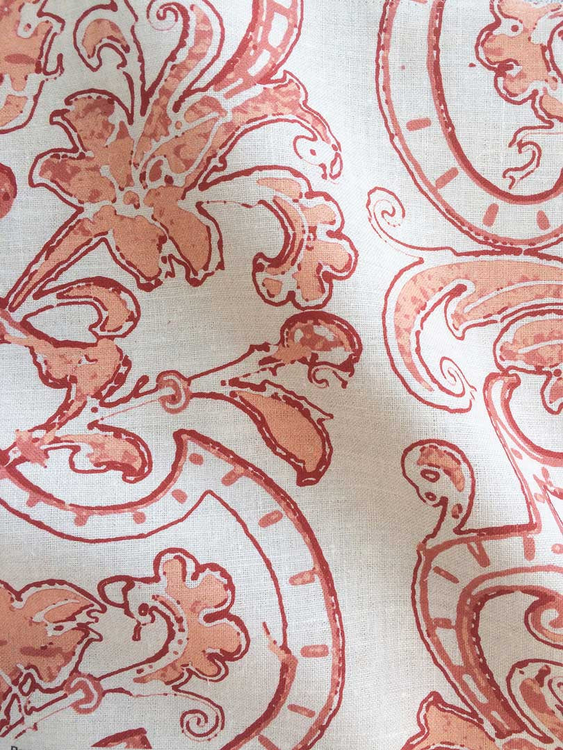 Ricamo - Red on Natural