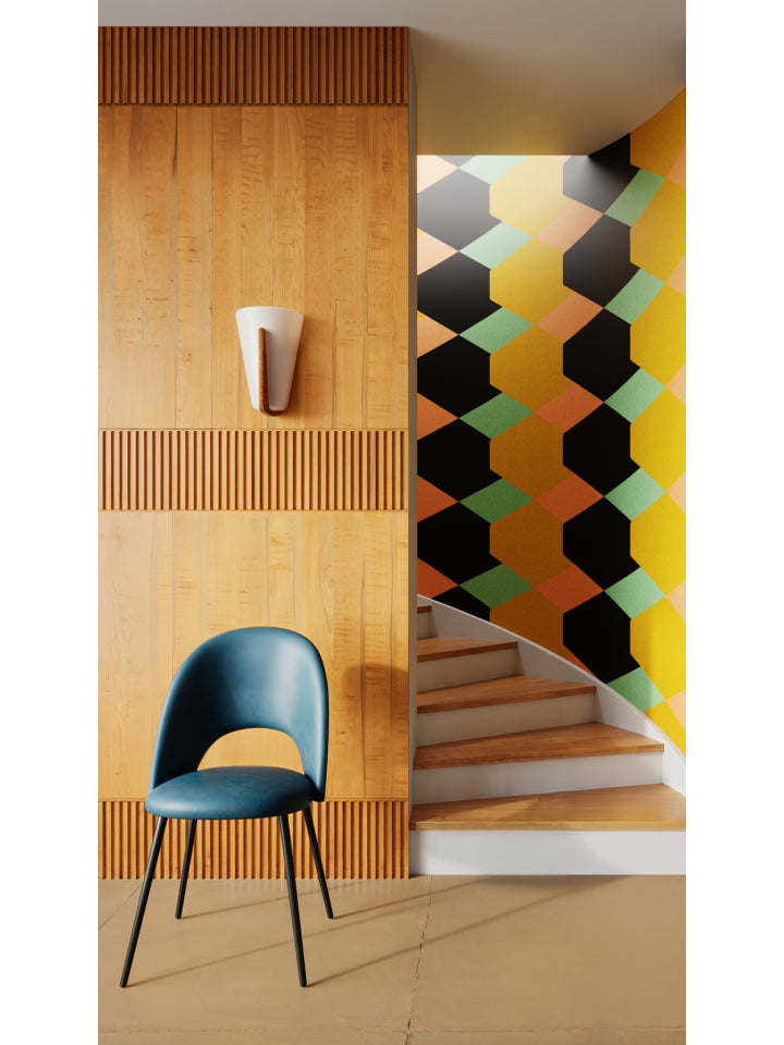 Spade Wallpaper - Golden Lacquer