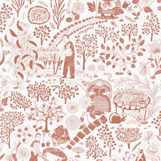 Pathways Wallpaper - Terracotta