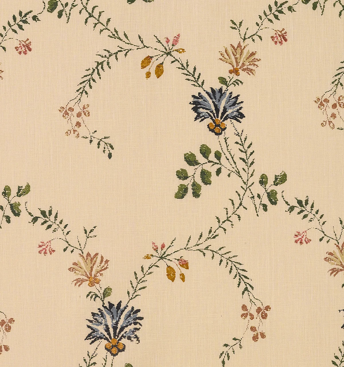 Cornflowers on Heavy Linen