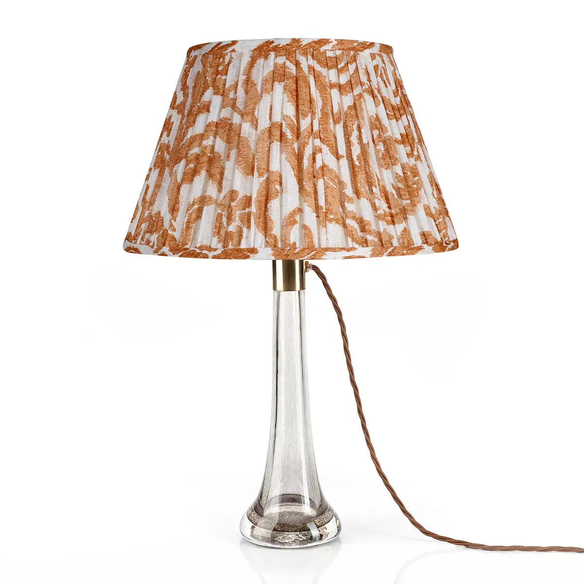 16 Inch Round Gathered Bedwyn Lampshade - Orange Marlborough