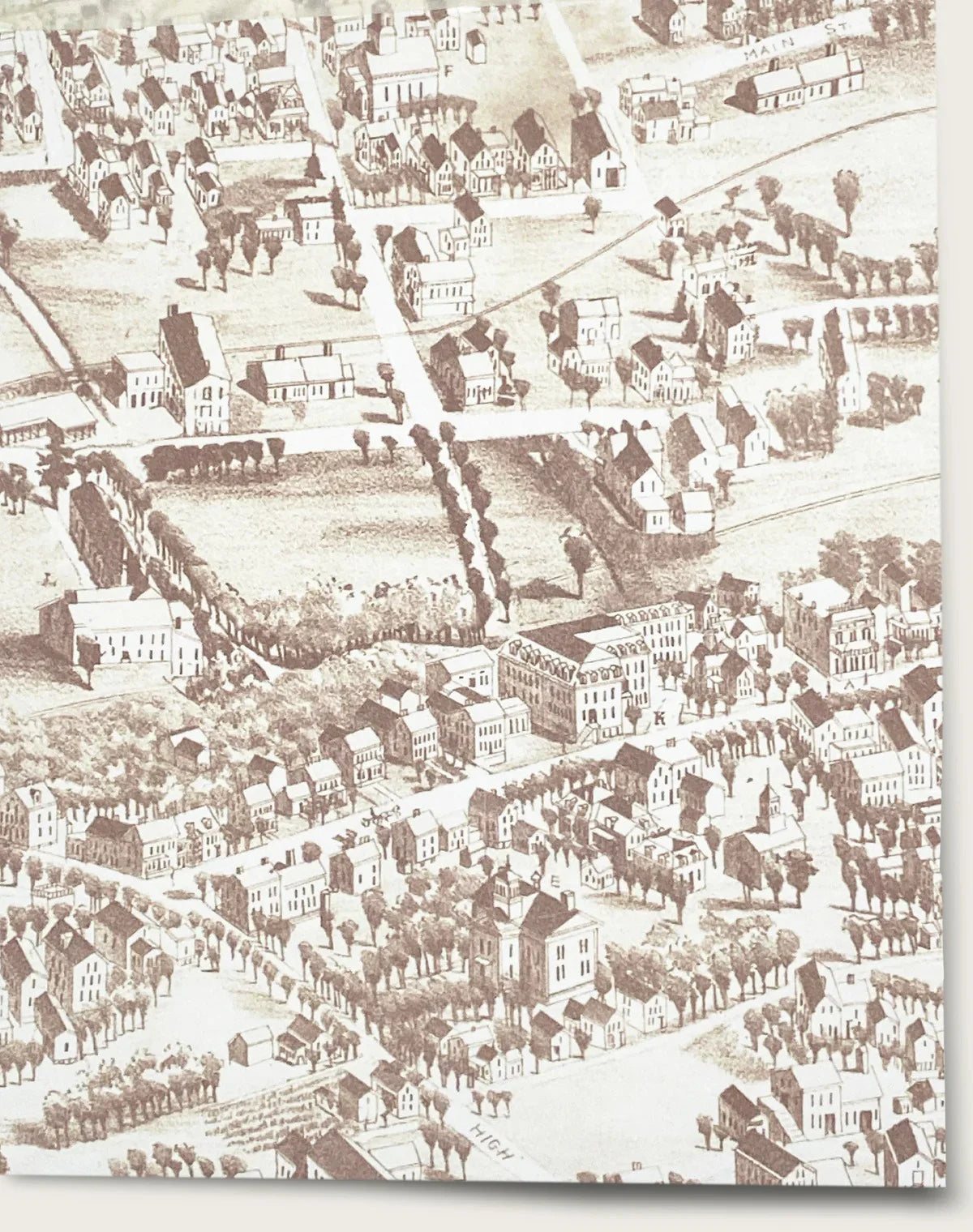 Village Green Wallpaper - Gingerbread