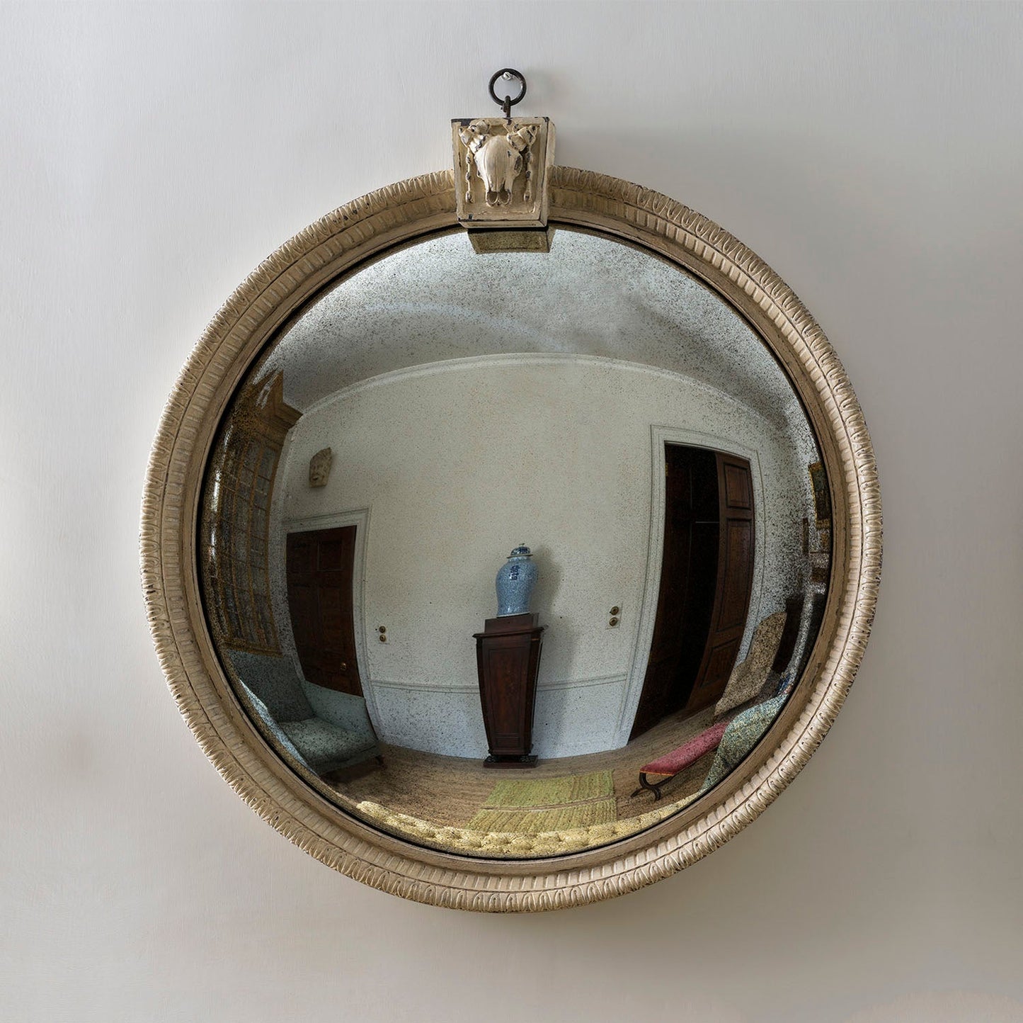 Bucranium Mirror - Round Convex