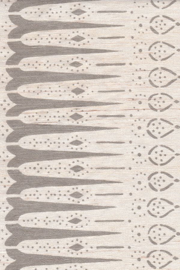 Kashmir - Dovecote on Off-White Silk