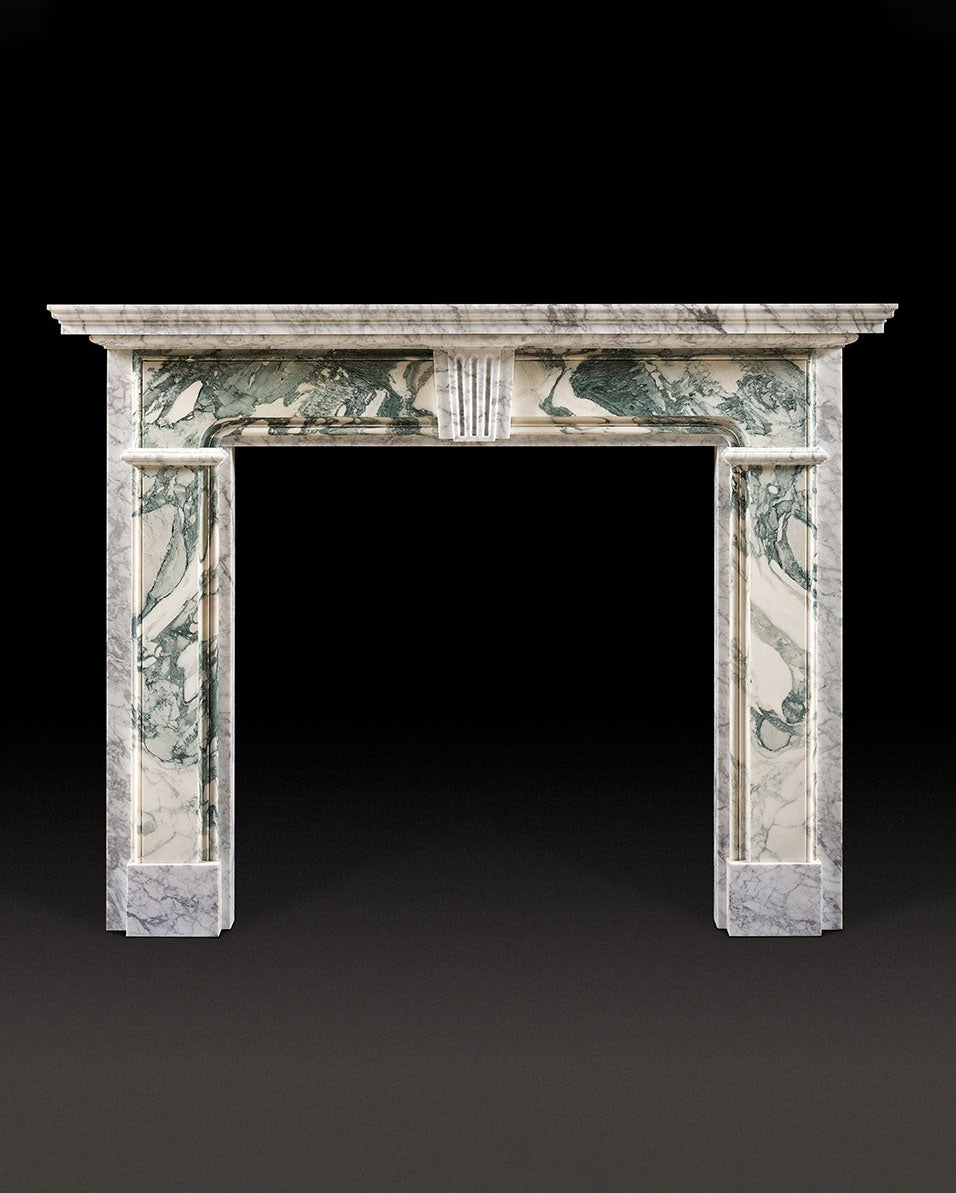 Kelmscott Chimneypiece - Carrara Marble + Breche