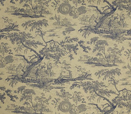 La Chasse Wallpaper - Blue