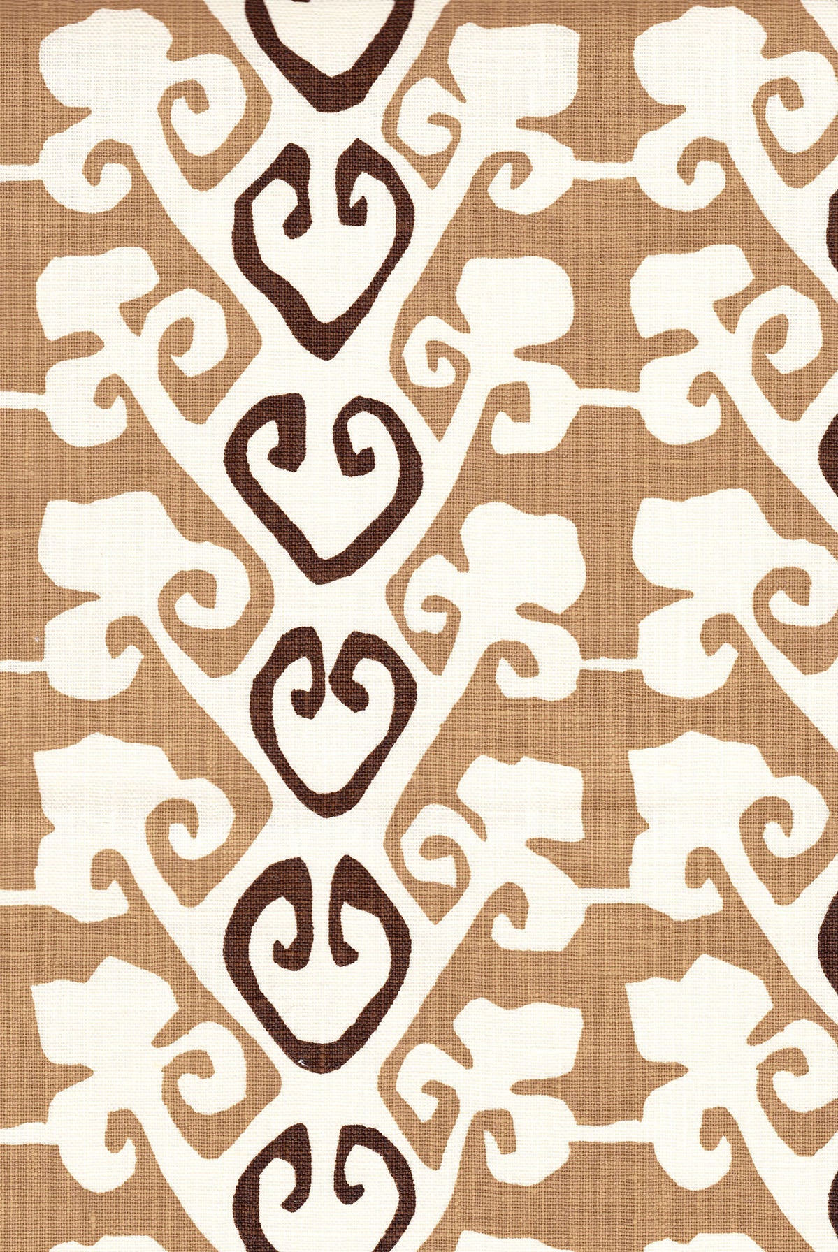 Mandera - Beige/Chocolate on Ecru Linen