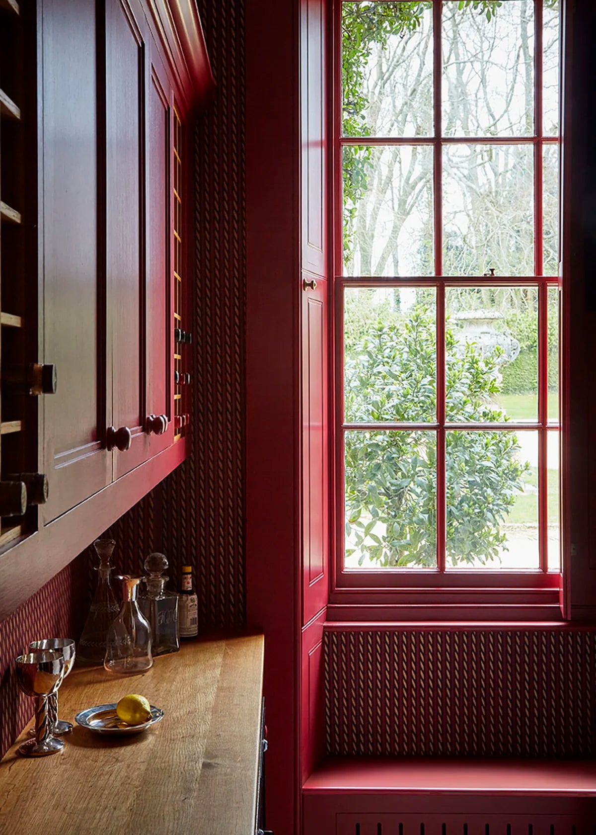 Gilded Rope Wallpaper - Ruby