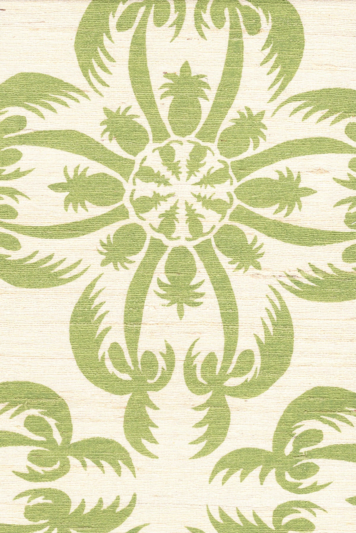 Oasis - Oasis Green on Off-White Silk