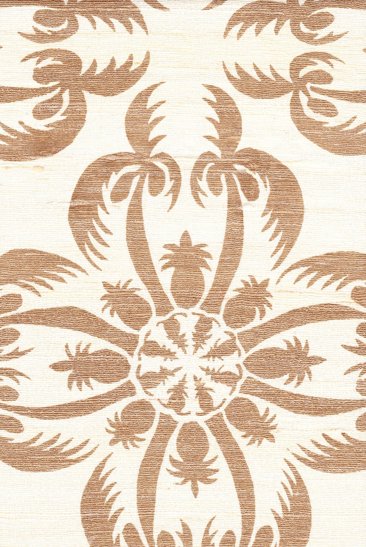 Oasis - Beige on Off-White Silk