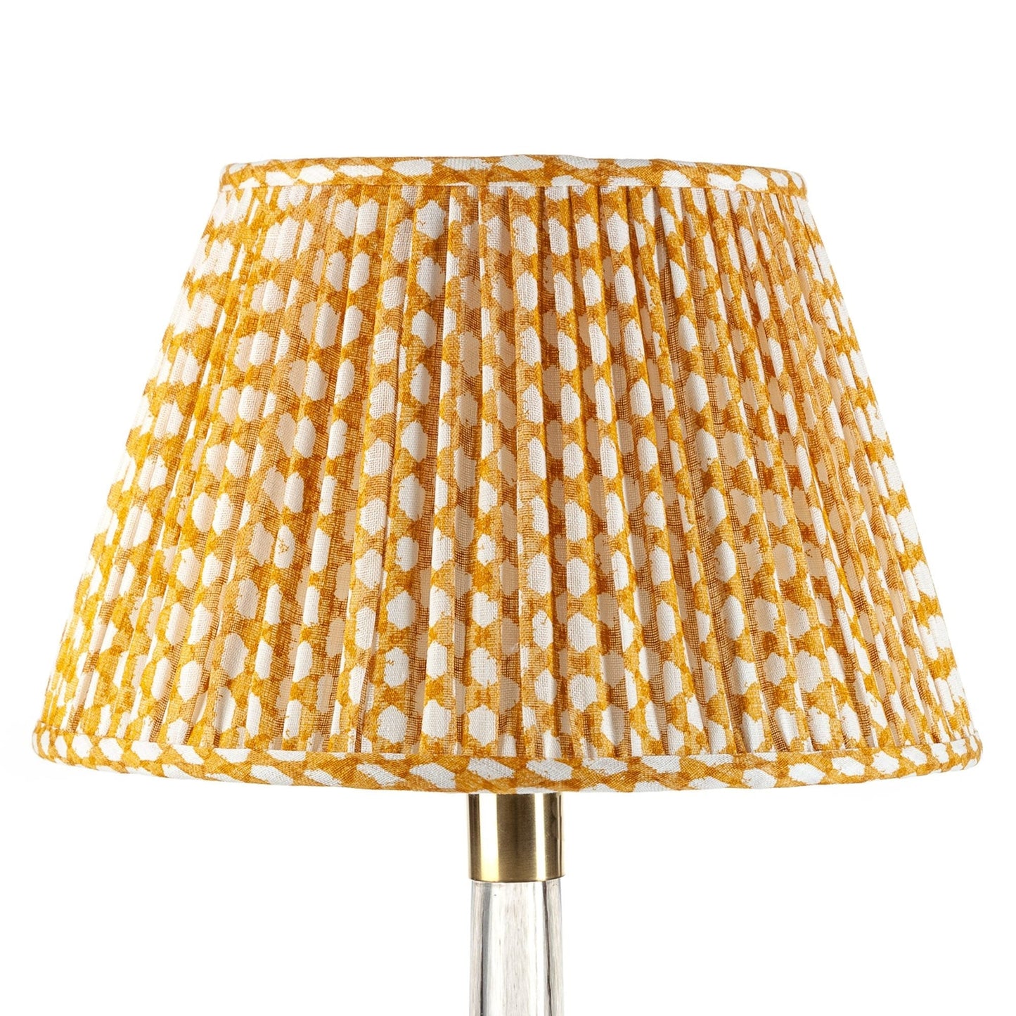 Round Lampshade in Yellow Wicker