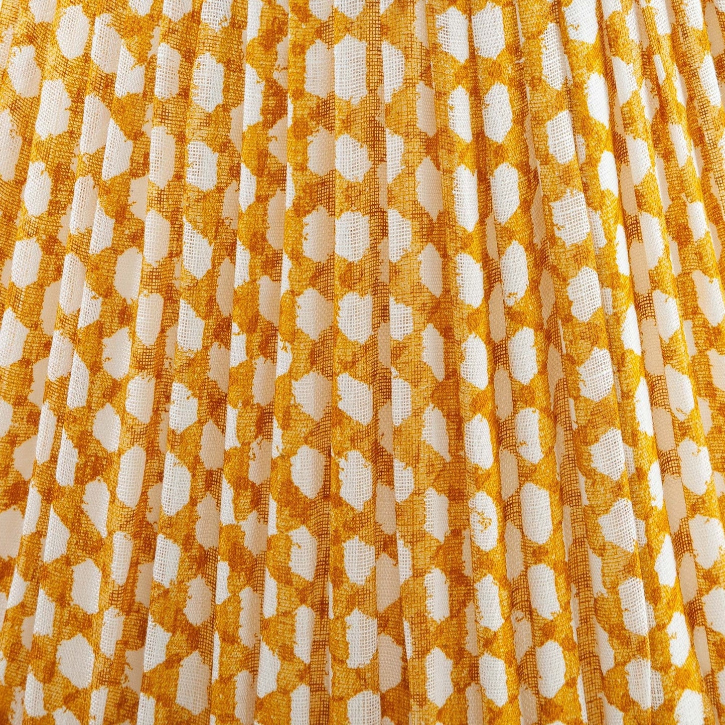 Round Lampshade in Yellow Wicker