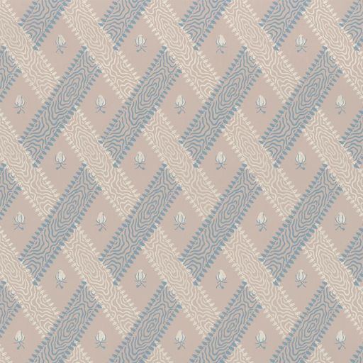 Chawton Rosebud Moire Wallpaper - 1
