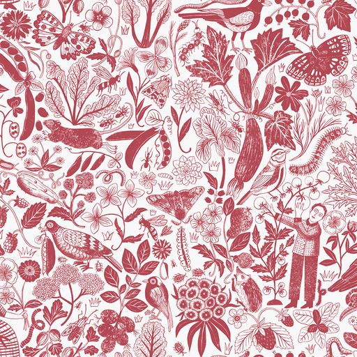 Arcadia Wallpaper - Rhubarb