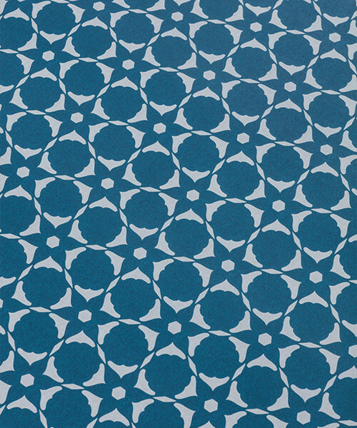 Flower Cut Out Wallpaper - Indigo