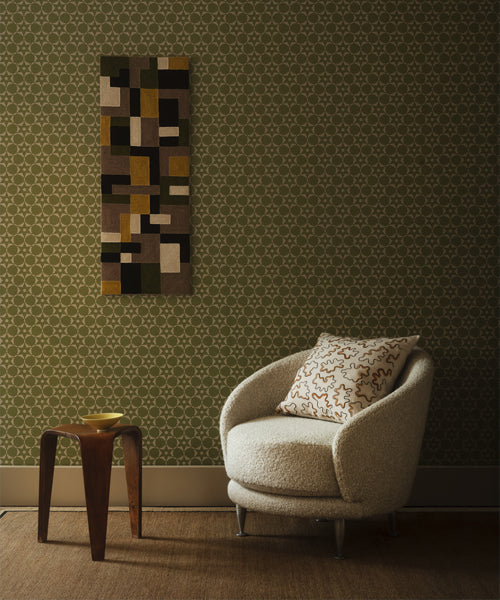 Flower Cut Out Wallpaper - Jade