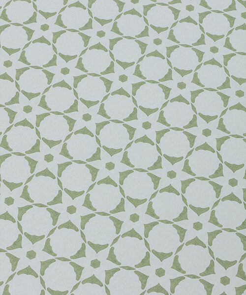 Flower Stencil Wallpaper - Jade