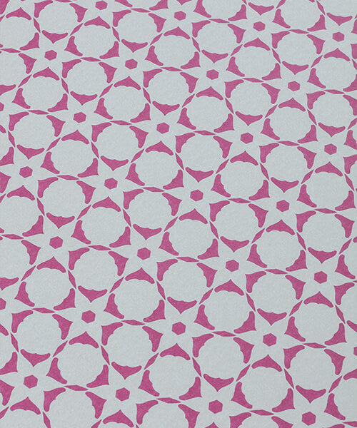 Flower Stencil Wallpaper - Magenta