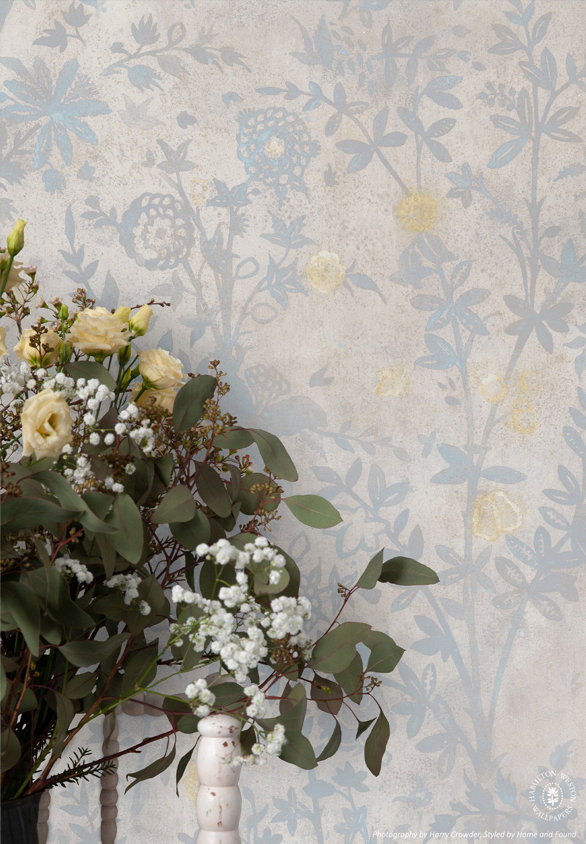 Wildflower Meadow Wallpaper - Spring Blue