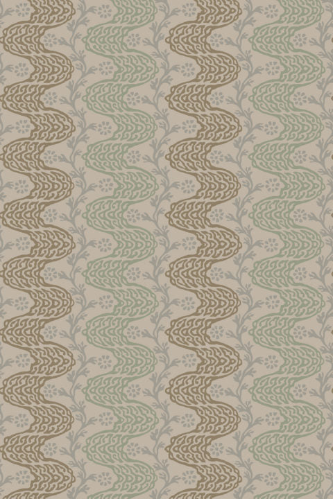 Daisy Chain Wallpaper - Savage Ground, Ball Green and Caddie