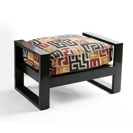 French Art Deco Ottoman - Small - #11 Ebony
