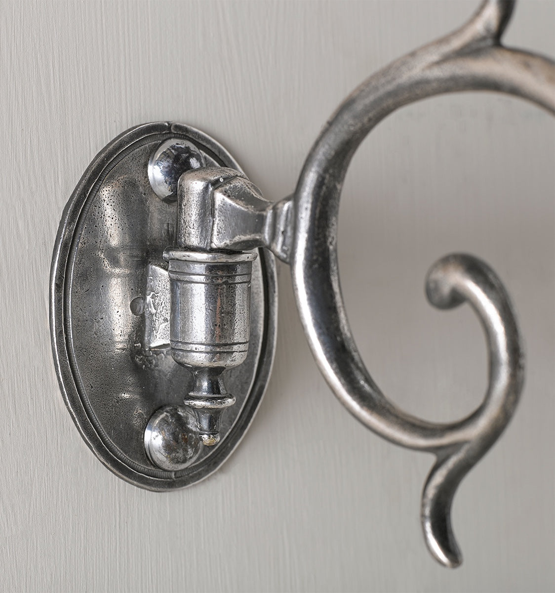 Braemore Candle Sconce, Wired, US Backplate - Antique Silver