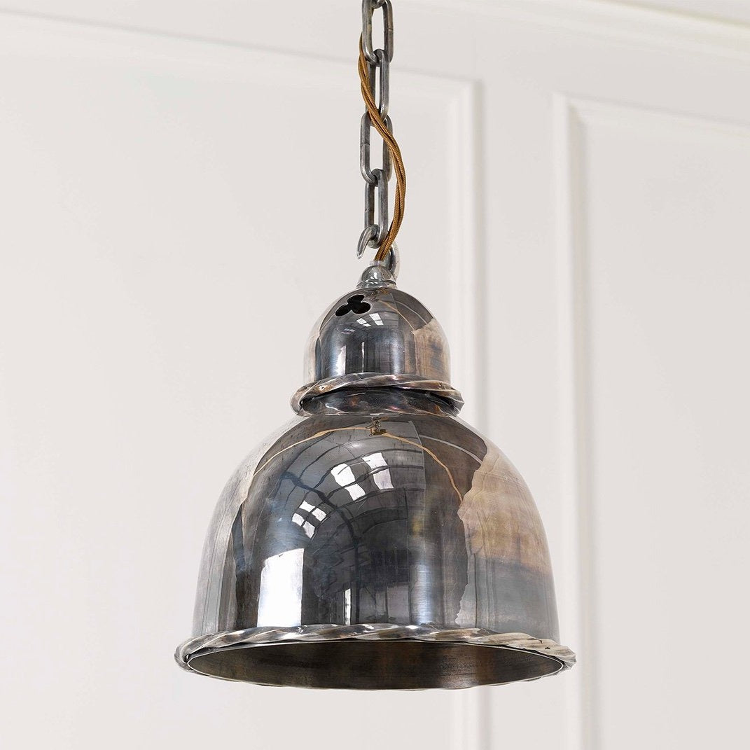 Gothic Helmet Lamp - Antique Silver
