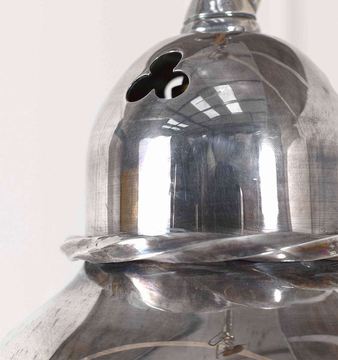 Gothic Helmet Lamp - Antique Silver