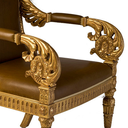 Vaux Gilt Armchair - #4 22K Gold Leaf