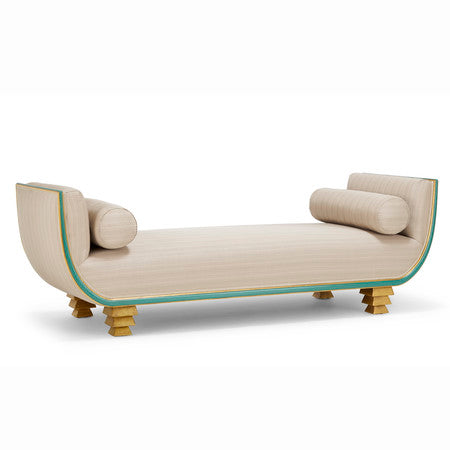 Halle Daybed - Gilt and Teal Lacquer