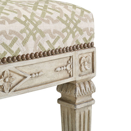 Mish Stool - Painted - #6 Antique French Gesso