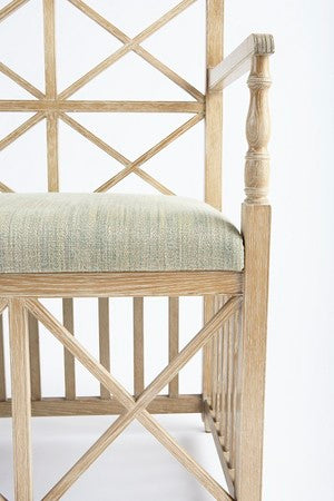 X-Back Bench - Oak - #18 Cerused Oak